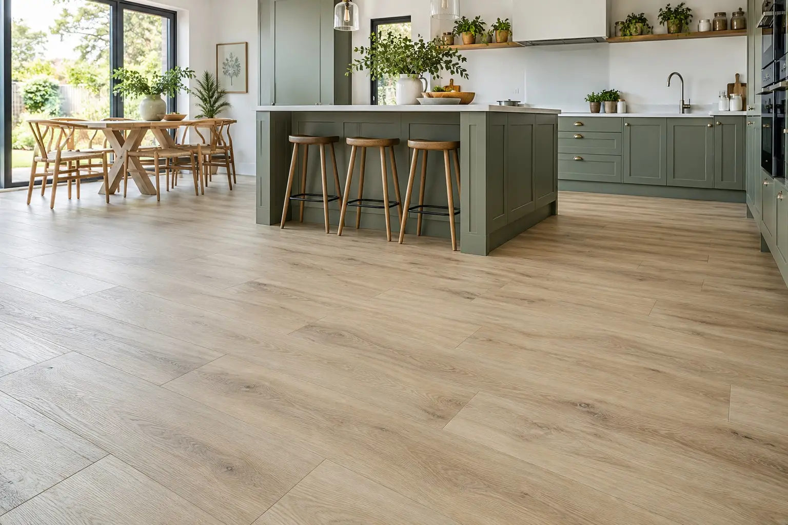 LVT Light Oak Kitchen